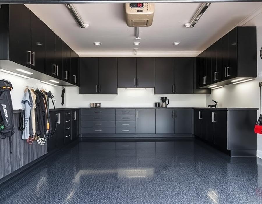 After: Cabinet and flooring transformation