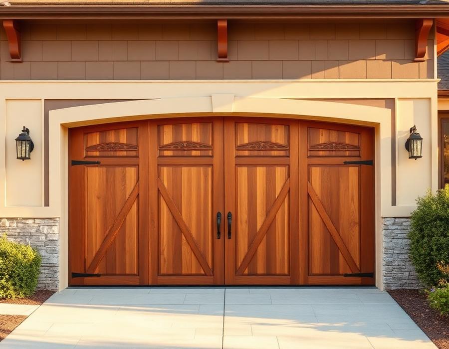 Modern residential garage door
