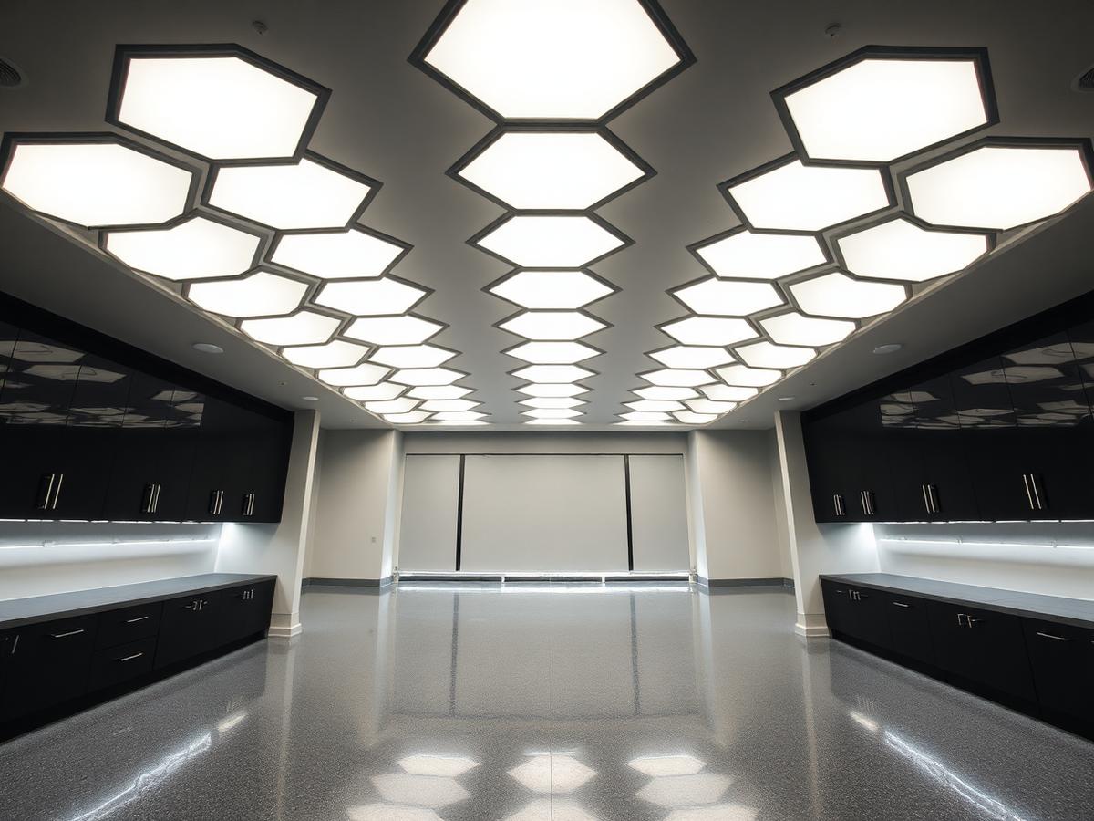 LED garage lighting layout